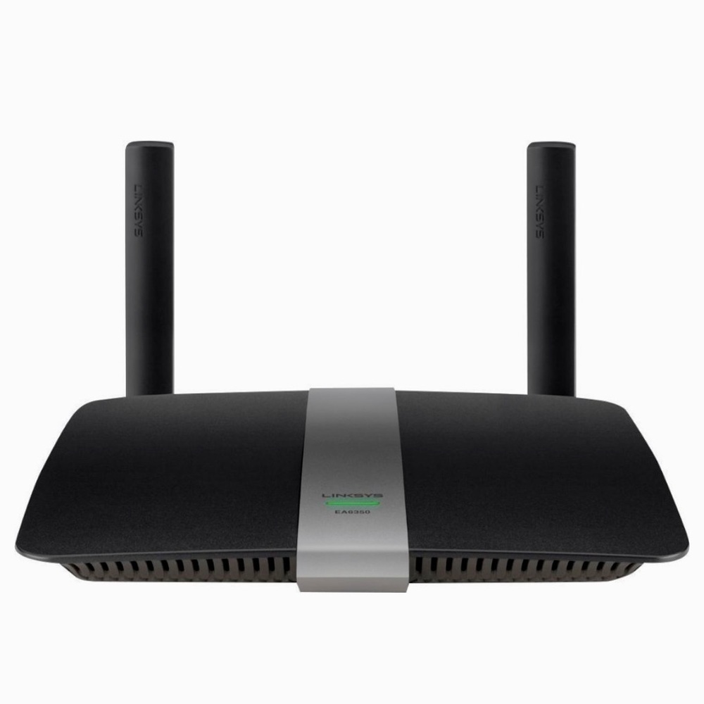 Linksys‎ EA6350 AC1200 Dual-Band Smart Wi-Fi Gigabit Router Black Silver